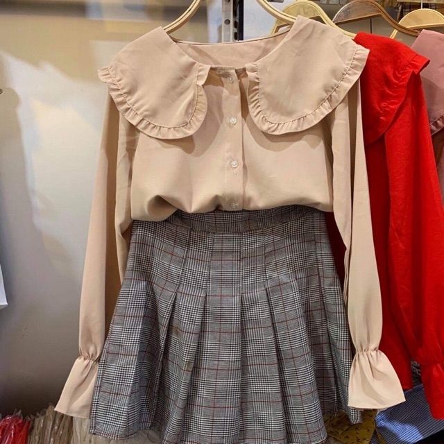 Áo sơ mi cổ bèo