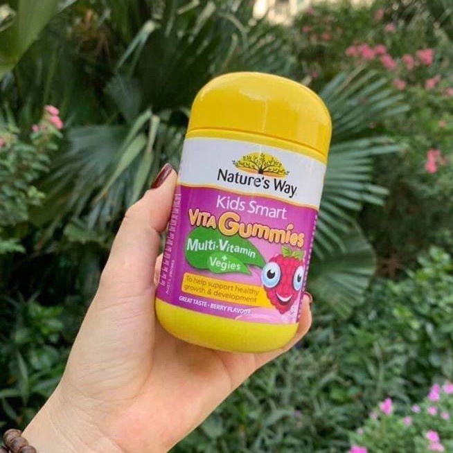 Kẹo Vitamin Nature's Way Kids Smart VITA Gummies Multi-Vitamin +Vegies (rau củ)