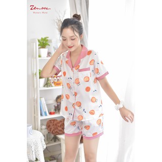 Đồ bộ mặc nhà Zenme pijama cộc đùi lụa cao cấp chất đẹp nhiều mẫu dễ thương