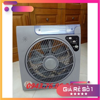 [ Rẻ Bất Ngờ]  Quạt Tích Điện - Quạt Sạc Điện Có Đèn [Mua Ngay]