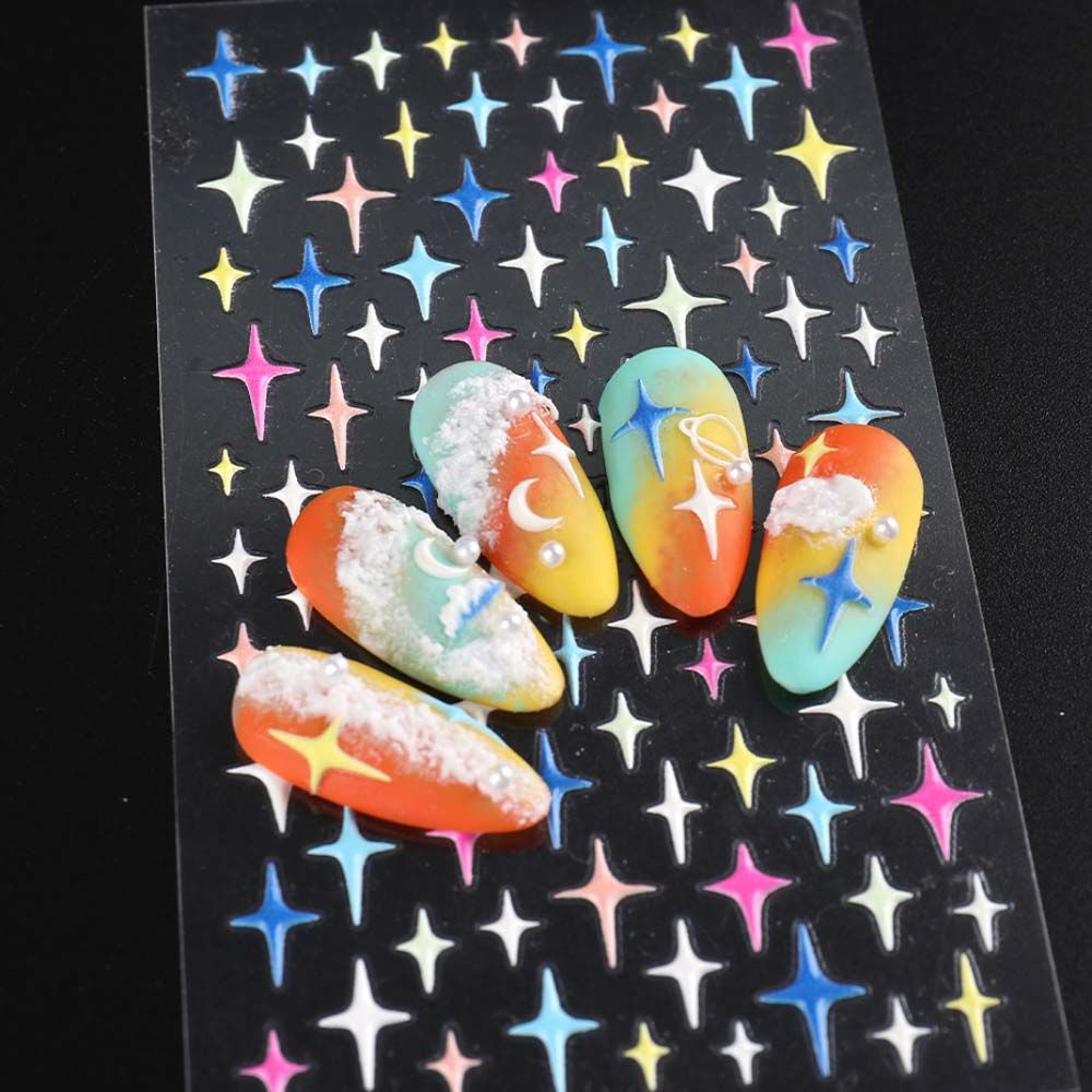 [Hàng mới về] Miếng dán trang trí móng tay thủ công họa tiết chòm sao và bầu trời nhiều kiểu 5d bắt mắt