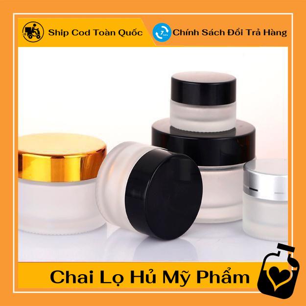 Hủ Đựng Kem ❤ TOP GIÁ RẺ ❤ Hũ chiết mỹ phẩm thủy tinh mờ 5g/10g/15g/20g/30g/50g đựng kem face