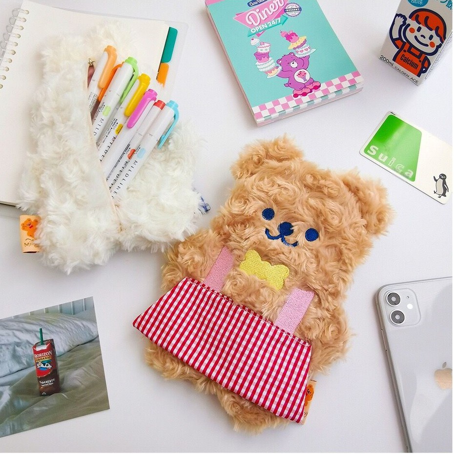 Túi đựng bút thiết kế dạng hoạt hình dễ thương phong cách Hàn Quốc