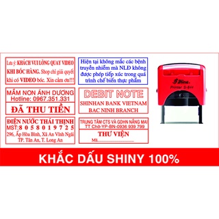 Khắc dấu tên công ty, mã số thuế, địa chỉ, số điện thoại Shiny S-844