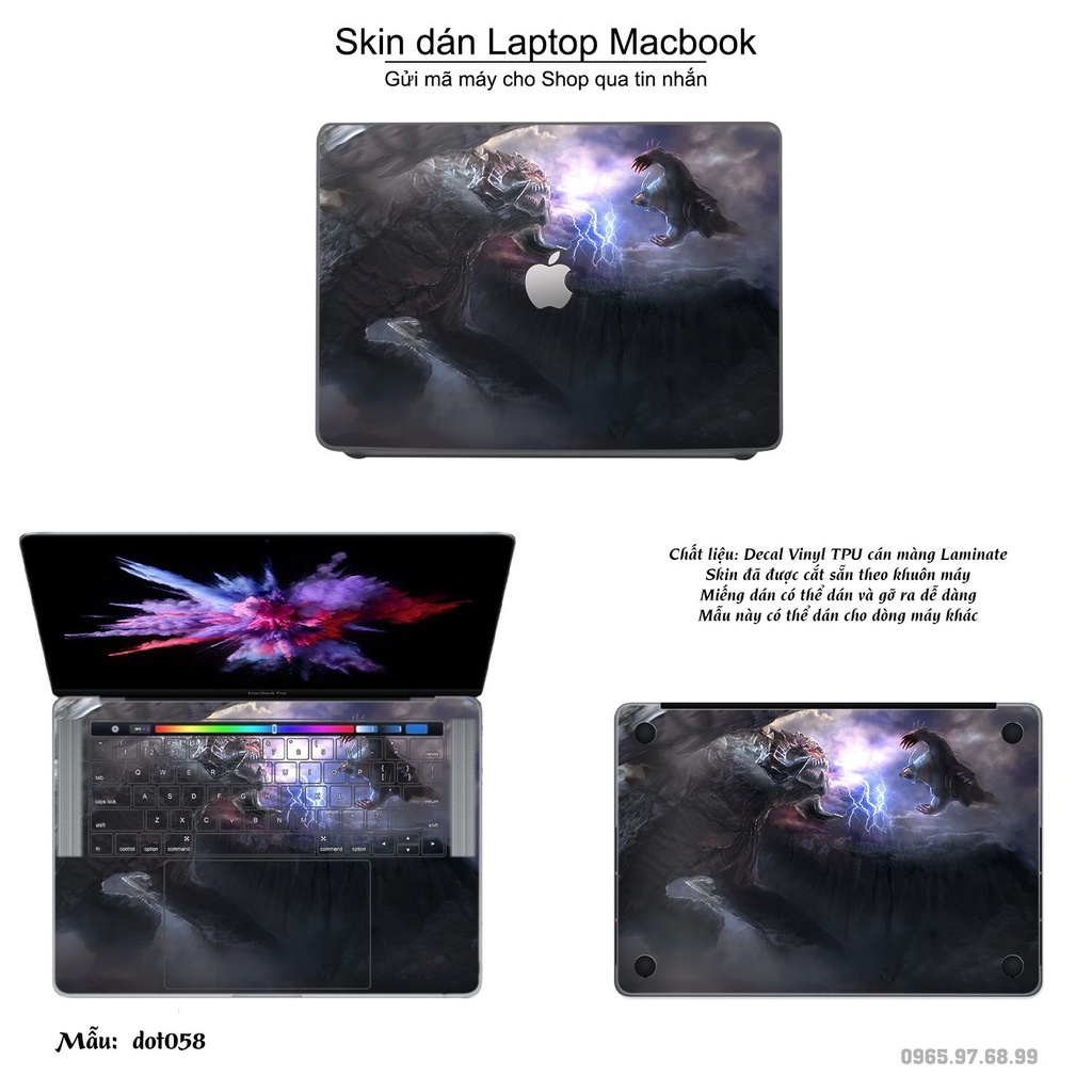 Skin dán Macbook mẫu Dota 2 (đã cắt sẵn, inbox mã máy cho shop)