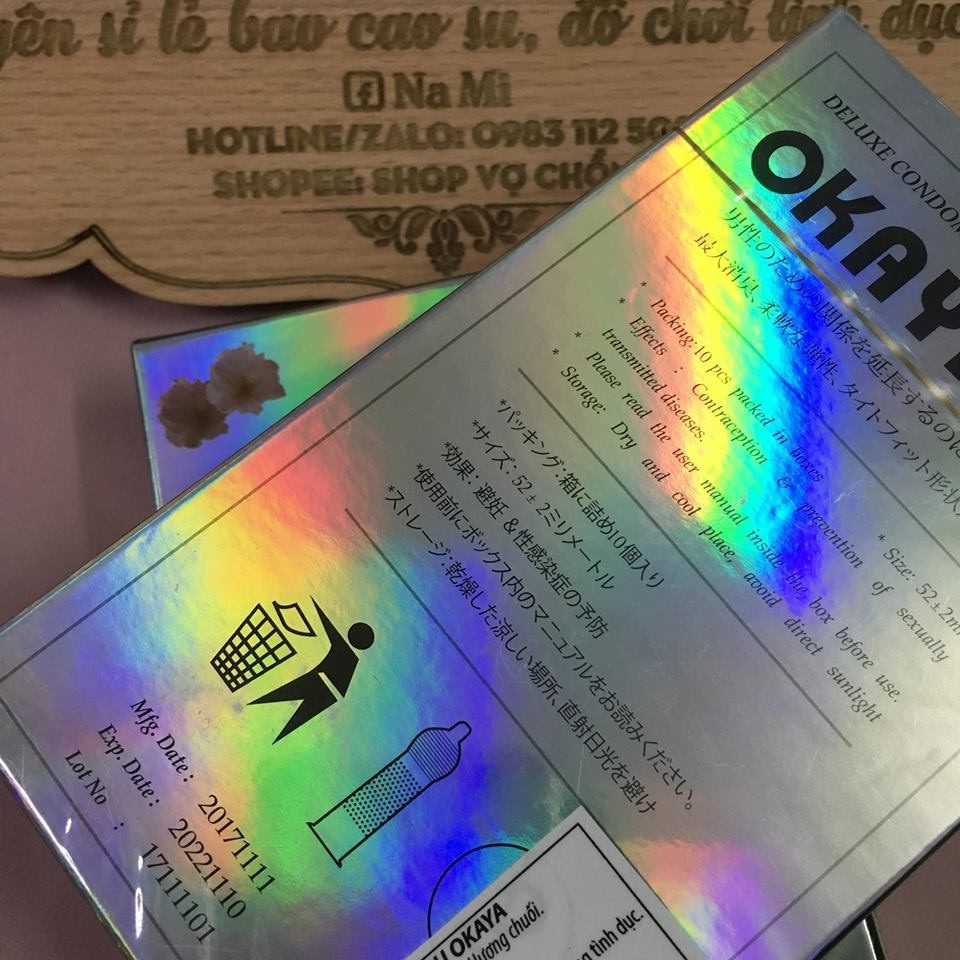 Bao Cao Su Okaya Gai Gân Hương Chuối hộp 10 cái