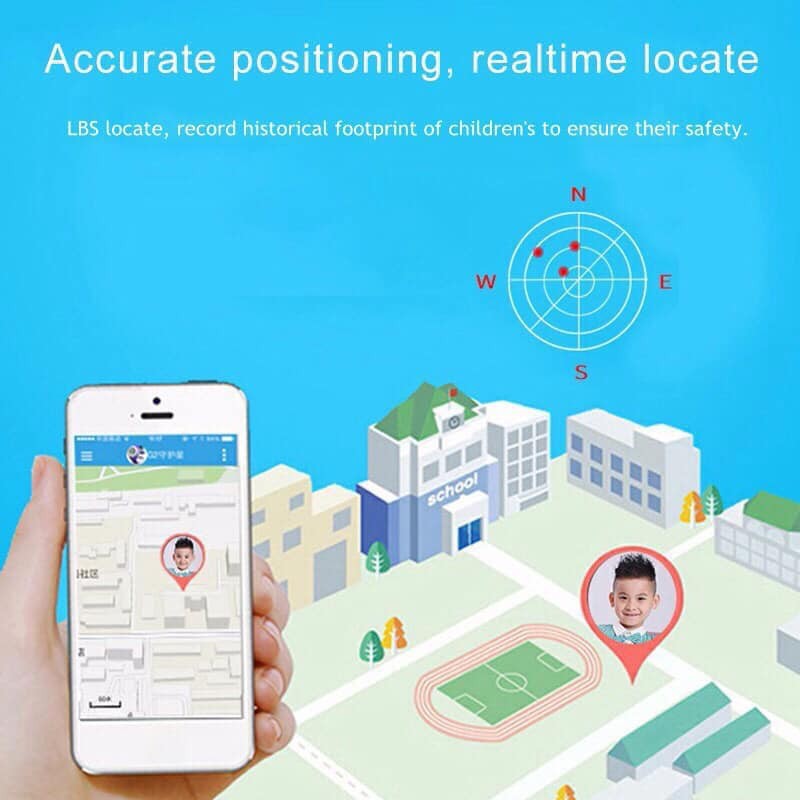 Đồng hồ thông minh theo dõi trẻ em  có GPS, SOS, Camera, Cảnh báo nghe gọi 2 Chiều chống nước