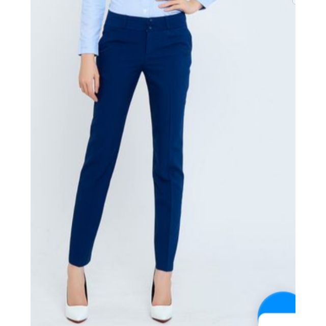 Quần tây Thái Hòa màu xanh mã 982 vải mềm co giãn fom ống đứng