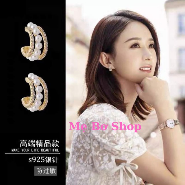 Bông Tai Dáng Dài Hình Cánh Hoa Đơn Giản Phong Cách Hàn Quốc