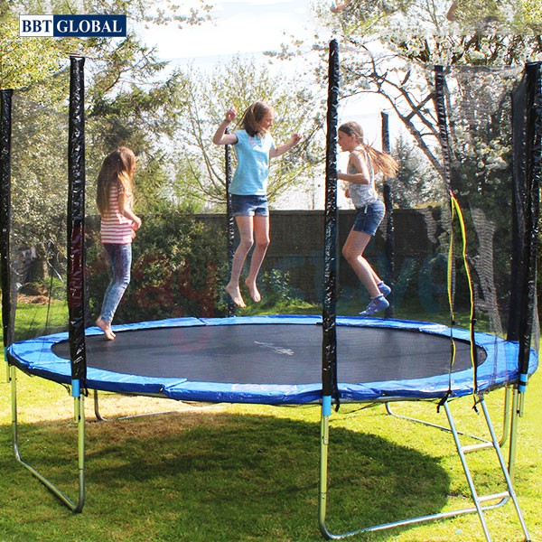 Đồ chơi vận động bạt nhún trampoline có thành bảo vệ BBT Global KT212