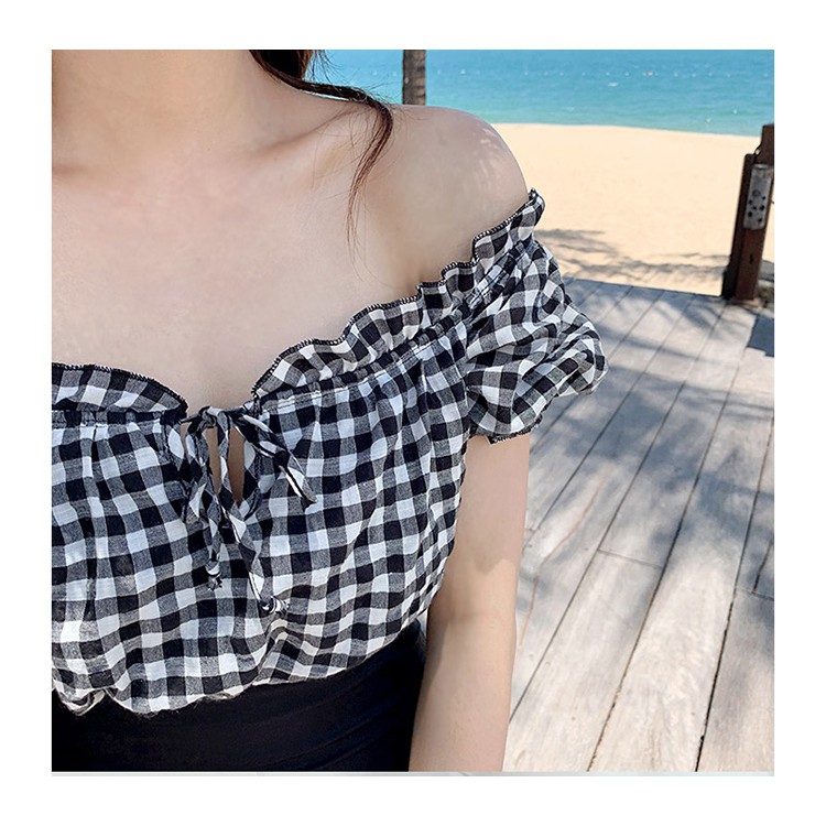 Bikini đi biển cao cấp 1 mảnh Black and White | BigBuy360 - bigbuy360.vn