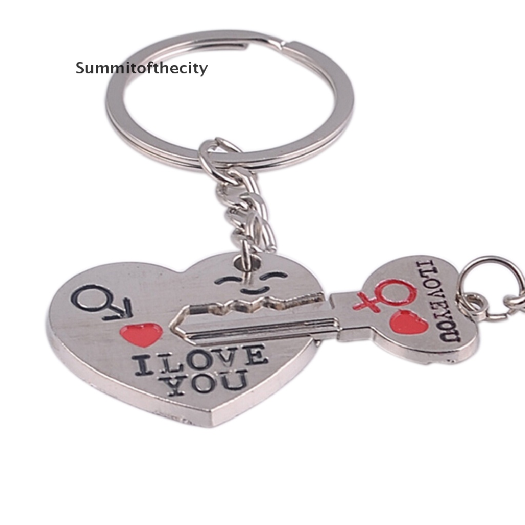 Set 2 Móc Khóa Hình Trái Tim Thời Trang Lãng Mạn