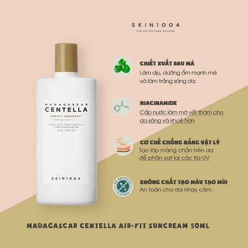 Kem chống nắng Skin1004 Madagascar Centella Air-Fit Suncream Plus 50ml