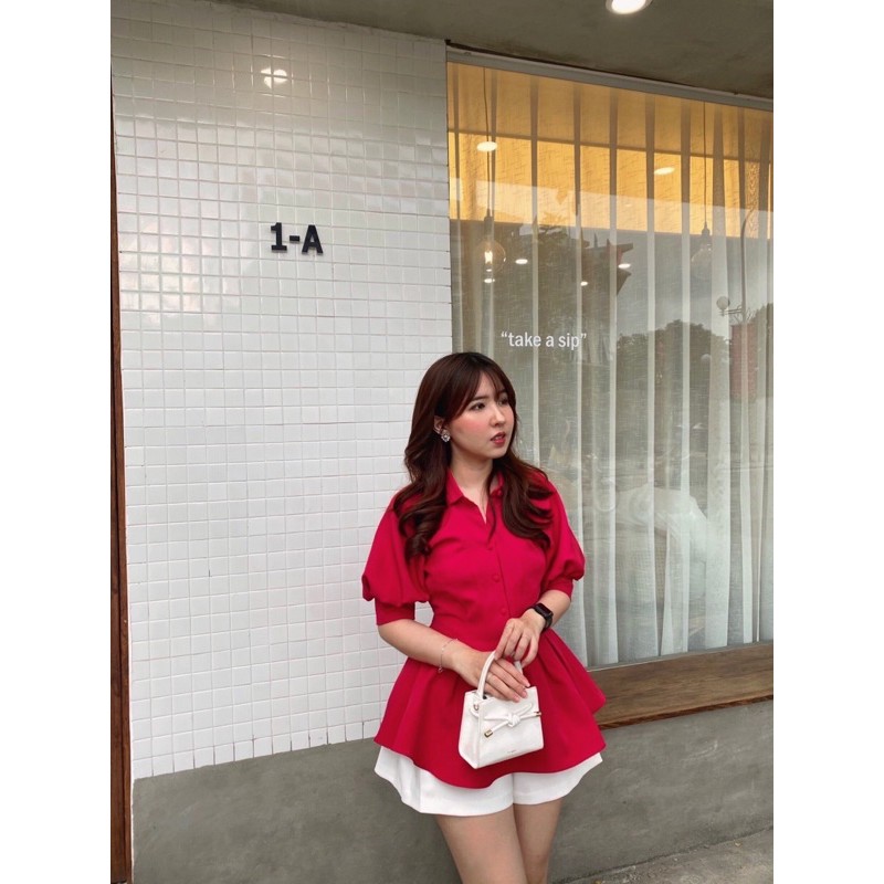 Daiya Blouse / Áo tay bồng xếp ly | BigBuy360 - bigbuy360.vn