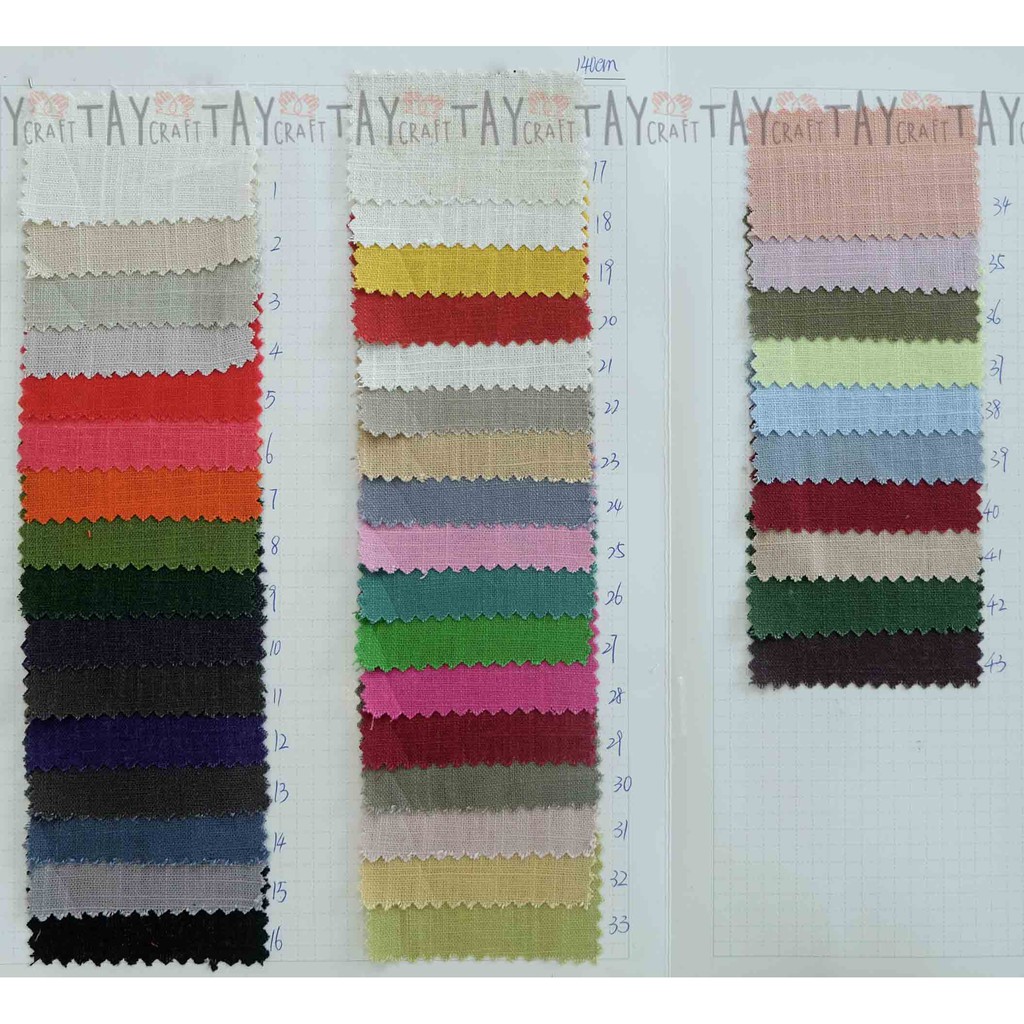 Vải linen xước KT 50x140cm