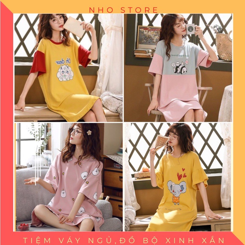 [VIDEO THẬT] Đầm Mặc Nhà Đáng Yêu Cho Nữ, Đầm Ngủ Vải Mềm Mát | BigBuy360 - bigbuy360.vn