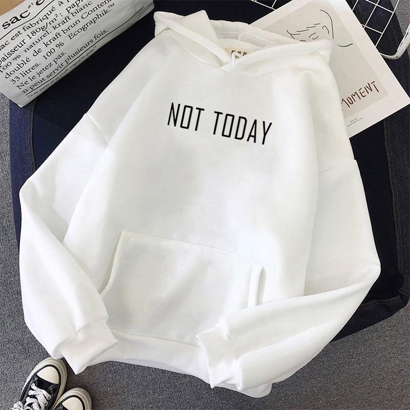 Áo Nỉ Hoodie NOT TODAY  From Rộng Unisex - Có Mũ - Phong Cách Basic  HOT TREND Kèm Cột Tóc TTSPA0051 | BigBuy360 - bigbuy360.vn