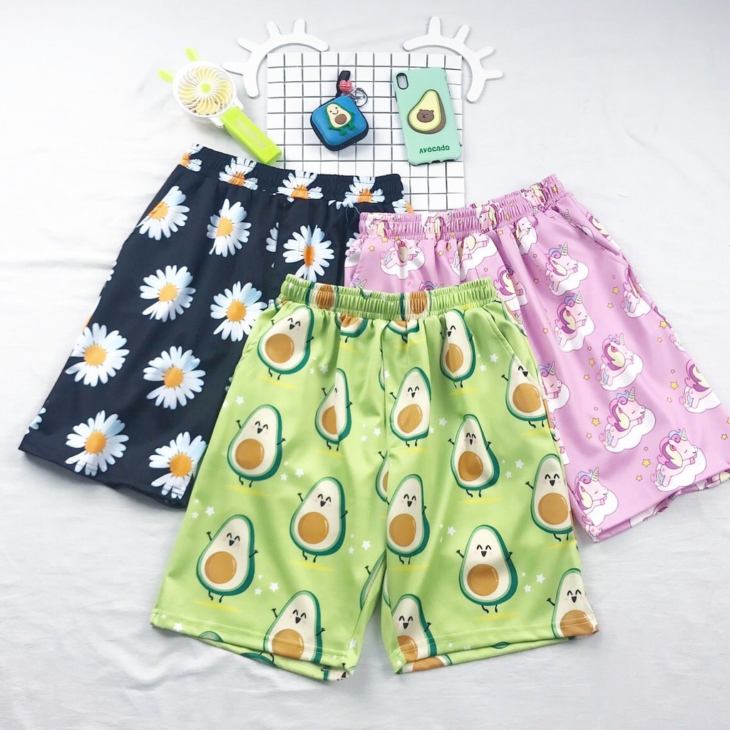 QUẦN SHORT CARTOON HOẠT HÌNH - QUẦN SHORT UNISEX NAM NỮ - SHORT BMO, BT21