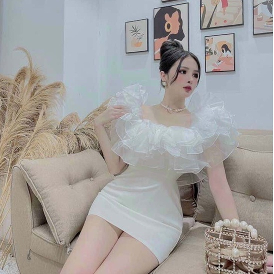 Đầm nữ ngắn ôm body dự tiệc màu váy trắng, hồng, đen đầm nữ xinh cá tính sexy dự tiệc thời trang nữ Arava | BigBuy360 - bigbuy360.vn