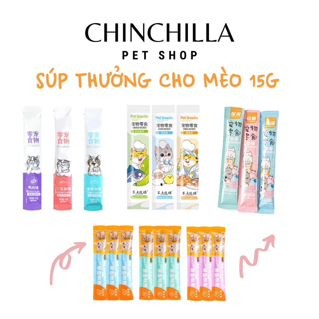 Súp thưởng cho mèo Cat Food 15g/thanh - bù nước, hỗ trợ tiêu hóa tốt