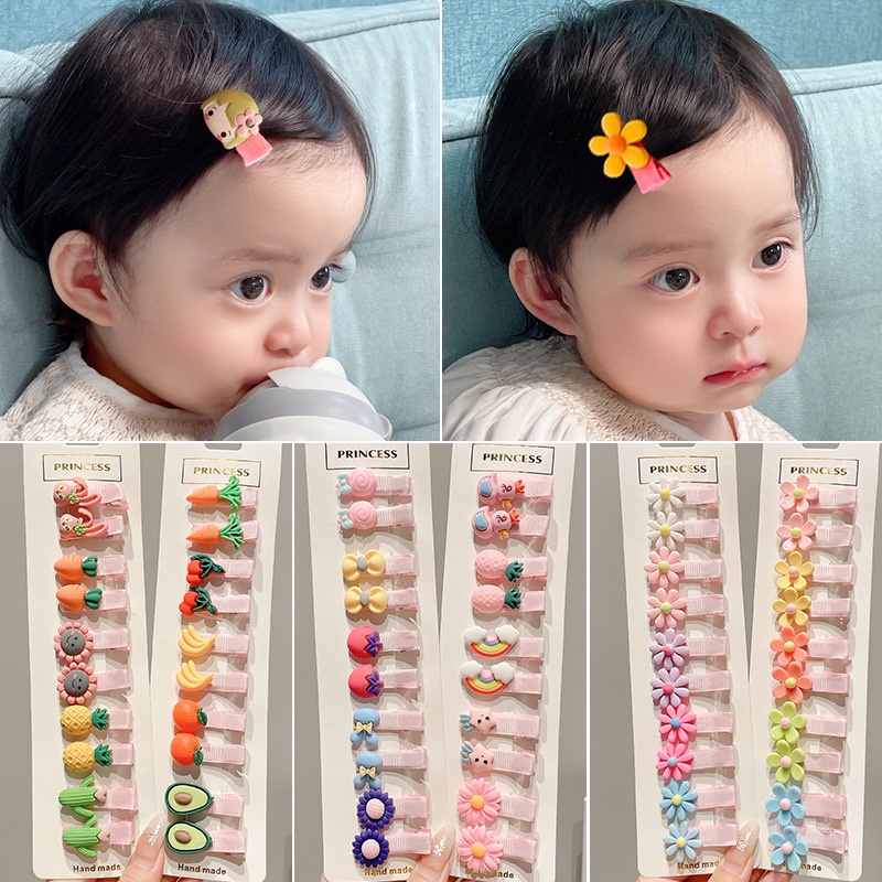 Bộ kẹp tóc mỏ vịt phong cách hoạt họa Hàn Quốc đáng yêu cho trẻ em