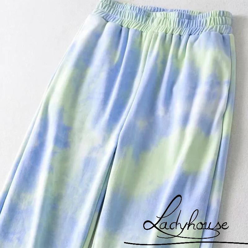 Quần Dài Lưng Thun Màu Nhuộm Thời Trang Cho Nữ