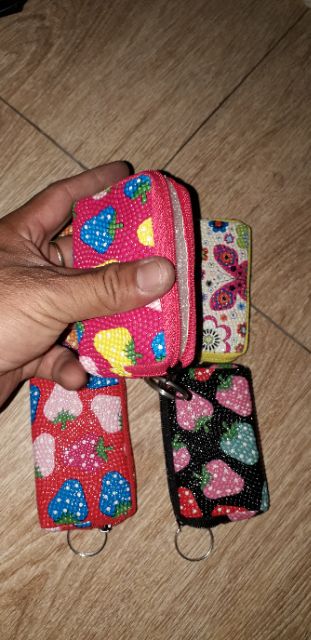 Set 5 cái Bóp da PU có dây kéo hình quả dâu