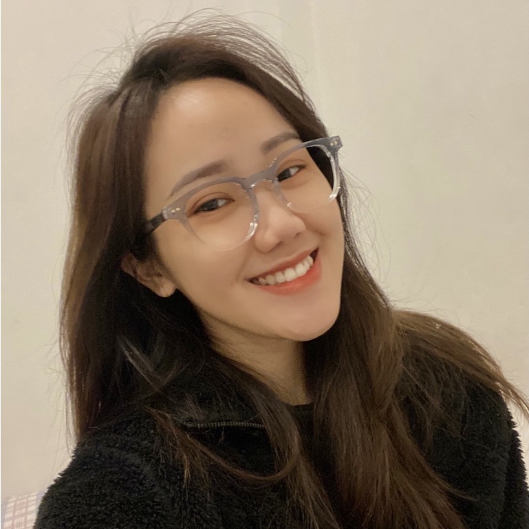 Gọng kính cận vuông nam nữ LILYEYEWEAR chất liệu nhựa dày dặn mắt giả cận chống ánh sáng xanh 8908