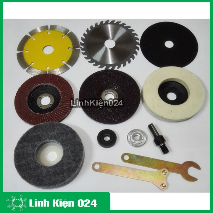 Combo dụng cụ tháo lắp và lưỡi cắt, mài đa năng