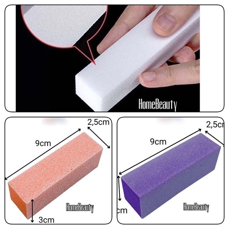 Buffer Móng tay mỹ(tím/cam/trắng)