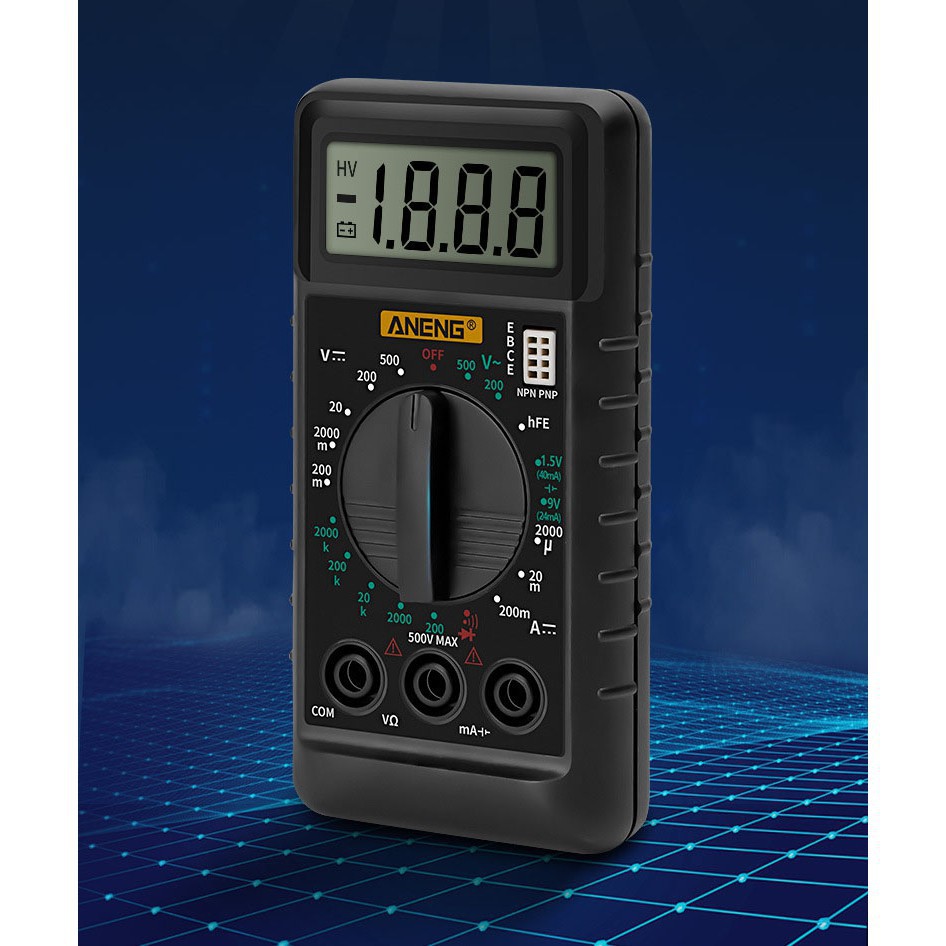 Đồng hồ đo vạn năng ANENG DT182 bỏ túi siêu nhỏ chỉ dài 10cm, Có Loa báo thông mạch kiểm tra điện 1chiều, xoay chiều..v.