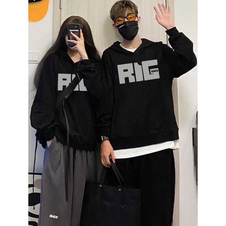 Áo hoodie nam nữ form rộng Unisex RIG siêu xinh PT1, Áo sweater nam nữ nỉ có mũ phong cách oversize streetwear