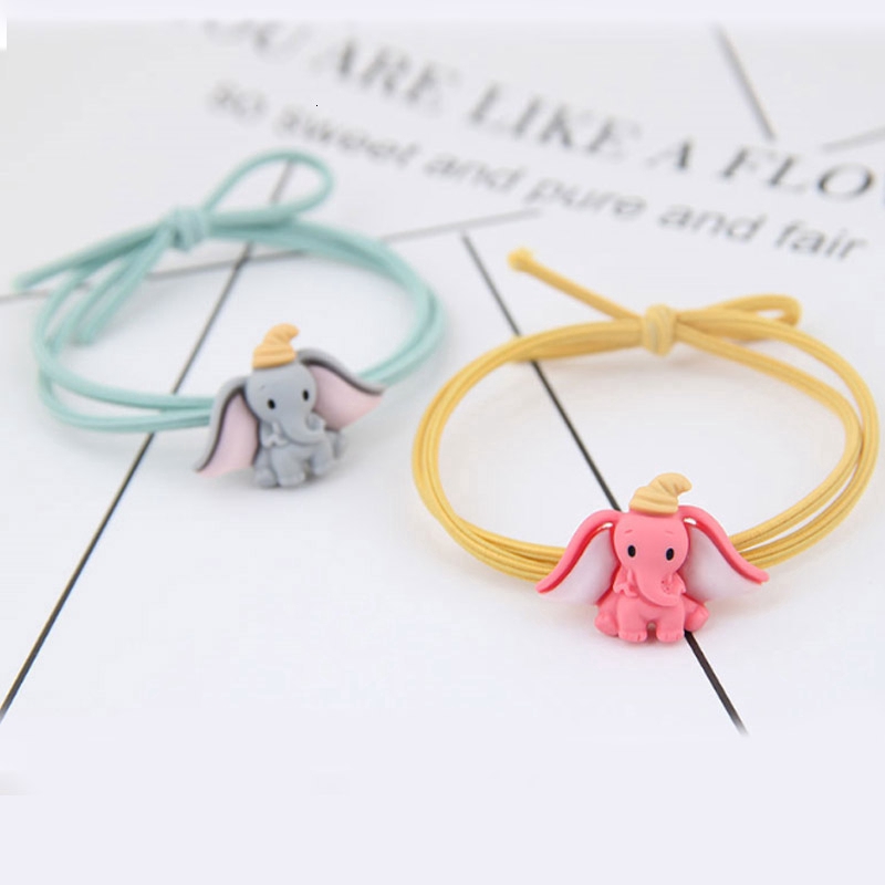 Dây Cột Tóc Co Dãn In Hình Voi Dumbo Đáng Yêu Cho Nữ