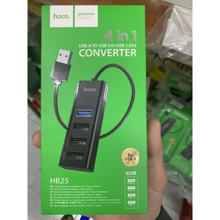 Bộ chia usb 1 ra 4 cổng hoco hb25 chân cắm usb có 1 cổng usb 3.0 và 3 cổng usb 2.0 hàng chính hãng