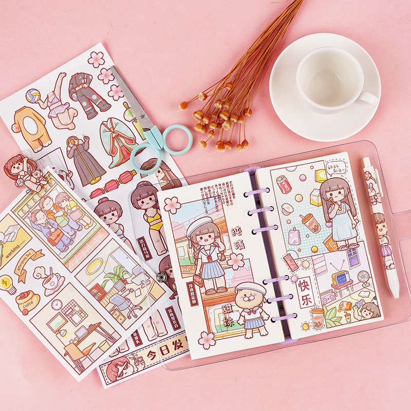 Miếng dán trang trí tủ quần áo dễ thương cho bé gá