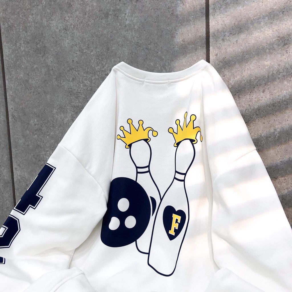 Áo Sweater Tay Dài F24 Vải Nỉ Chân Cua Form Rộng Phong Cách Hàn Quốc Unisex