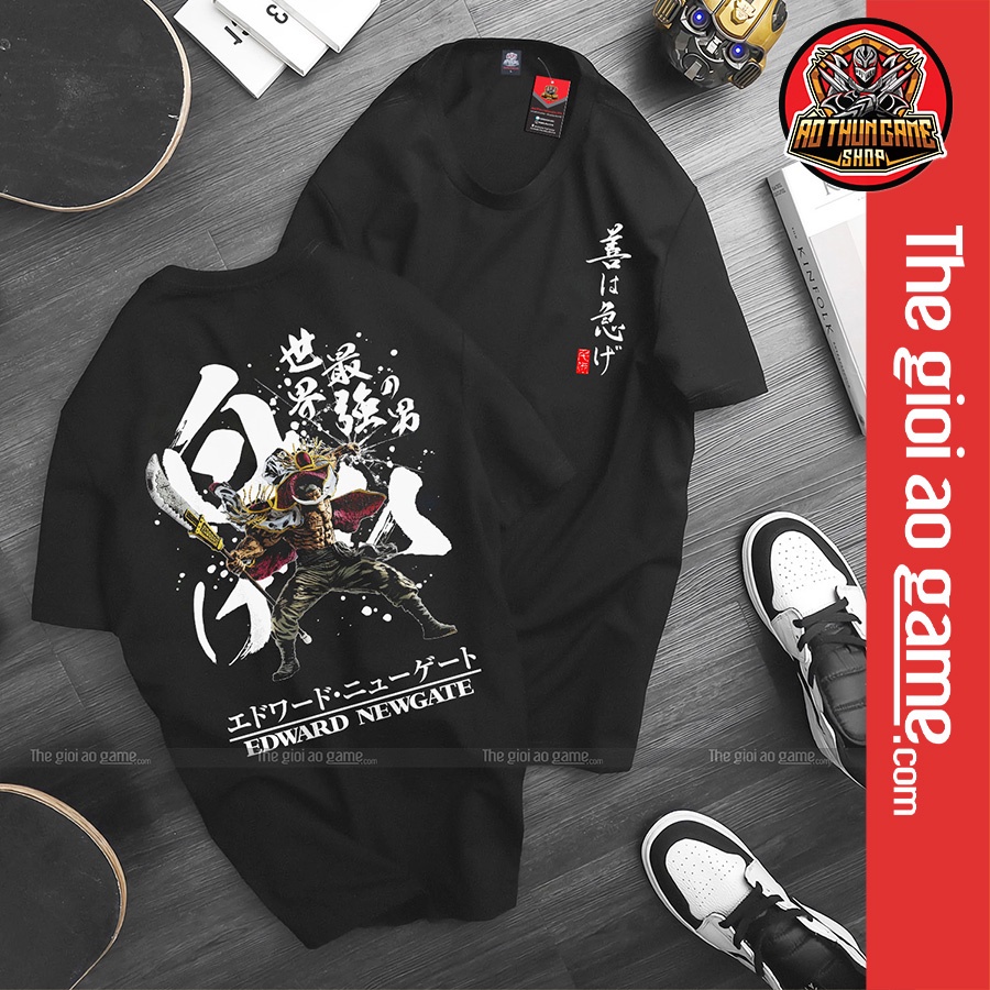 Áo one piece râu trắng nam nữ Áo thun one piece râu trắng trắng đen form rộng unisex cotton co giãn thoáng mát TGAG