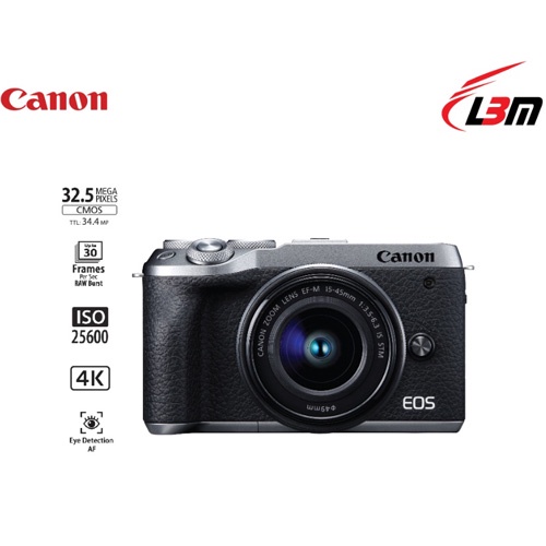 Máy ảnh Canon EOS M6 Mark II EF-M15-45mm F/3.5-6.3 IS STM - Chính Hãng Lê Bảo Minh