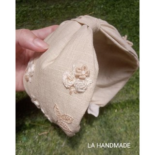 Cài tóc linen thêu tay