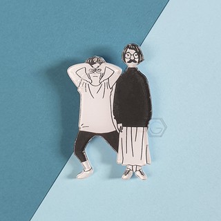 Pin cài áo couple/ cha con