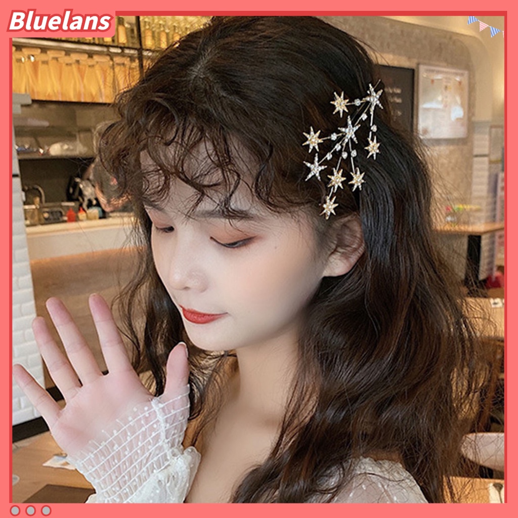 Kẹp Tóc Hình Ngôi Sao Đính Đá Lấp Lánh Thời Trang 48h
