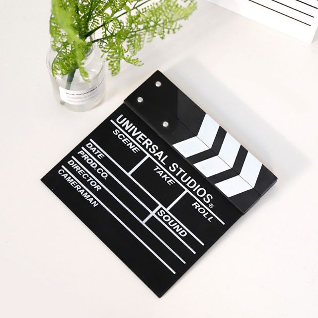 Bảng quay phim clapper board phụ kiện chụp hình sản phẩm - Bảng đạo diễn ra hiệu action khi quay phim