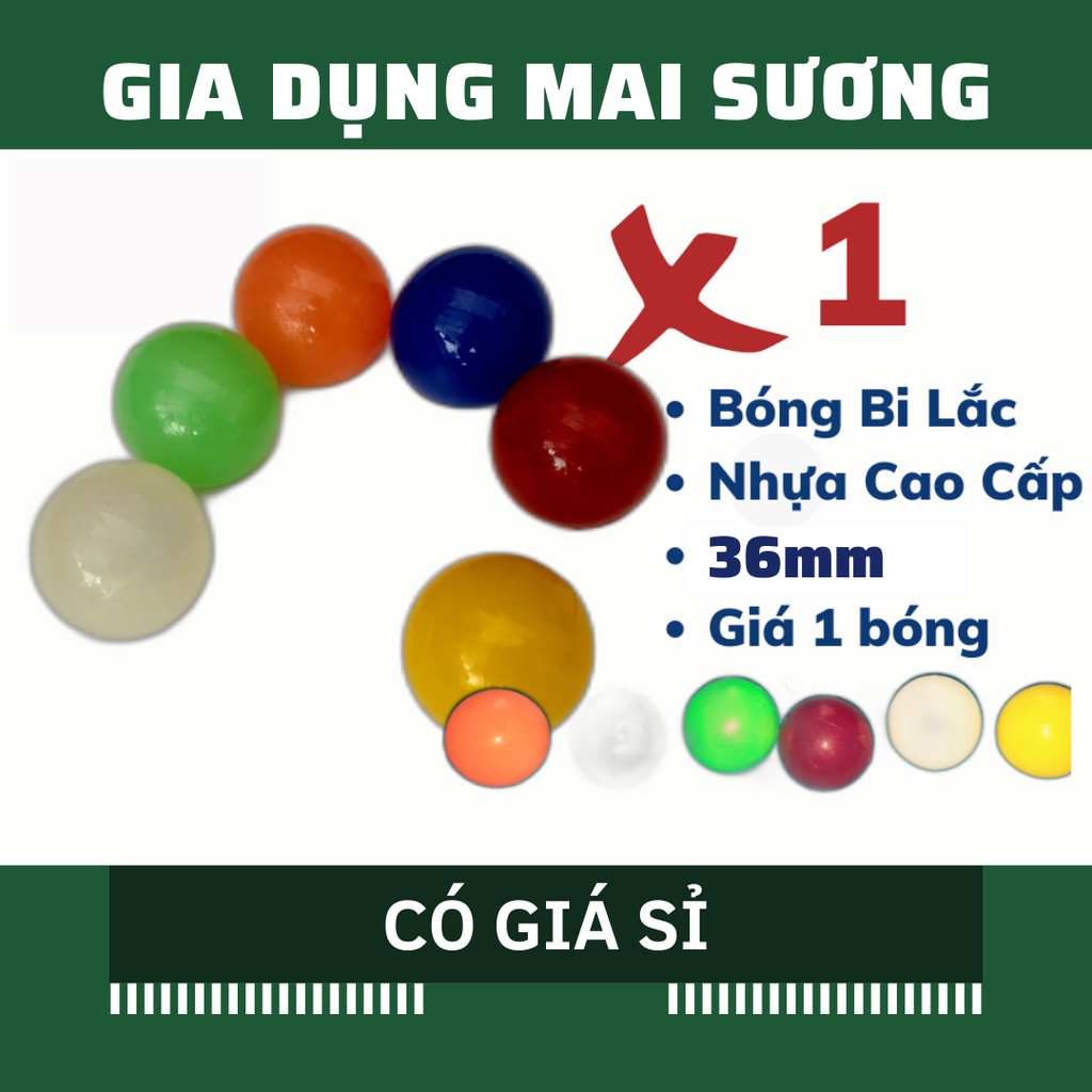 [Giá Sỉ] Banh Bóng Bi Lắc 34mm Chọn Màu