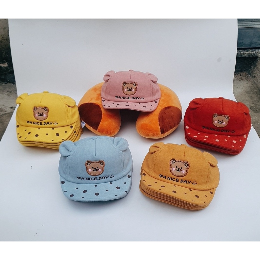 MŨ LƯỠI TRAI GẤU BEAR CHO BÉ 8-24 THÁNG CHẤT NHUNG