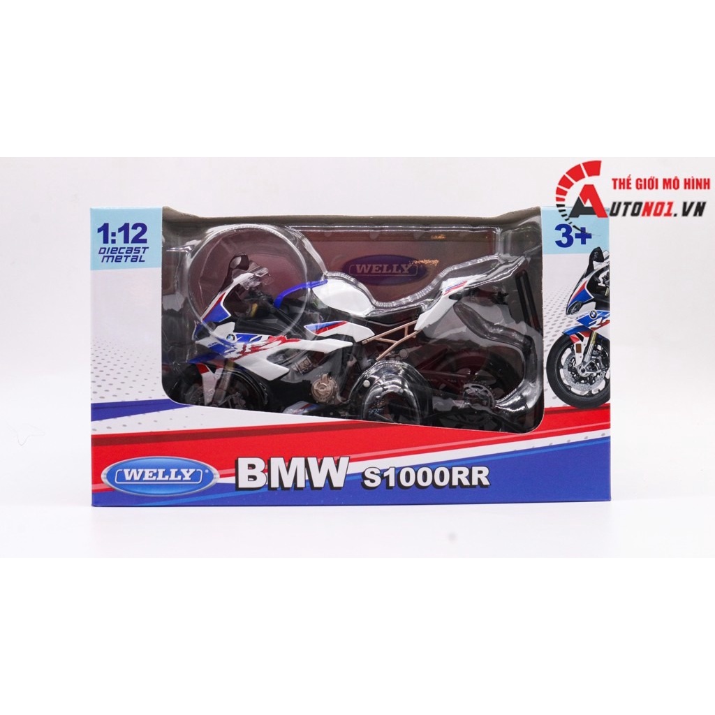 MÔ HÌNH XE BMW S1000RR 2021 1:12 WELLY 7970