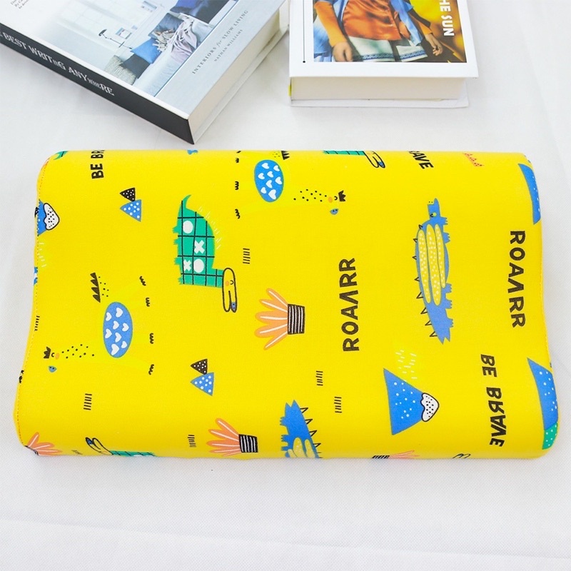 ( Có bán vỏ gối lẻ) Gối cao su non nhà trẻ 40x25 cm