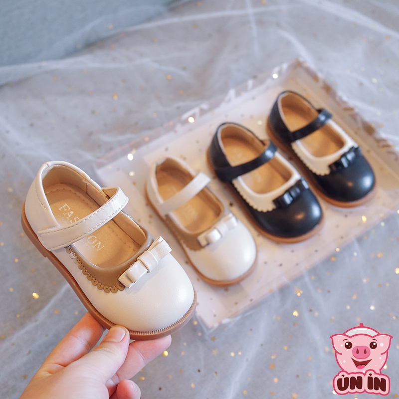 Giày bệt cho bé, Giày búp bê chất da PU mềm nhẹ êm chân phối Nơ đáng yêu 2 màu xinh xắn cho bé gái từ 1-5 tuổi YN876