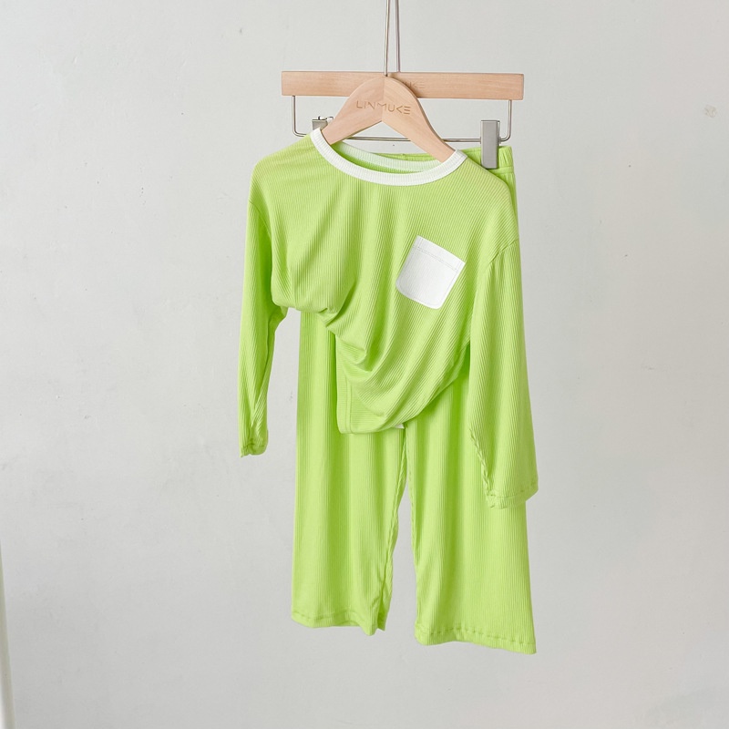 Bộ Đồ Ngủ Tay Dài TTC143 Chống Muỗi Thoáng Khí Thời Trang Mùa Hè Cho Bé Trai Và Gái