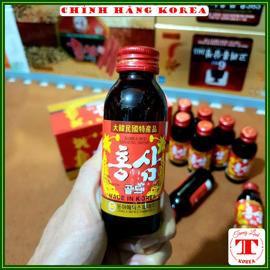 Nước hồng sâm hàn quốc cao cấp Dong A hộp 10 chai, tranglinh