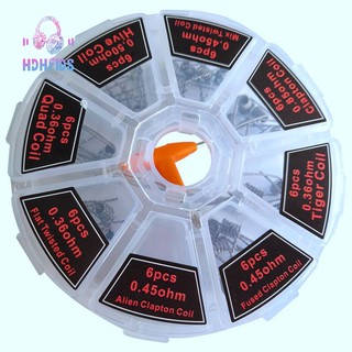 Bộ cuộn dây clapton 8 trong 1 chất lượng cao kèm phụ kiện tiện dụng